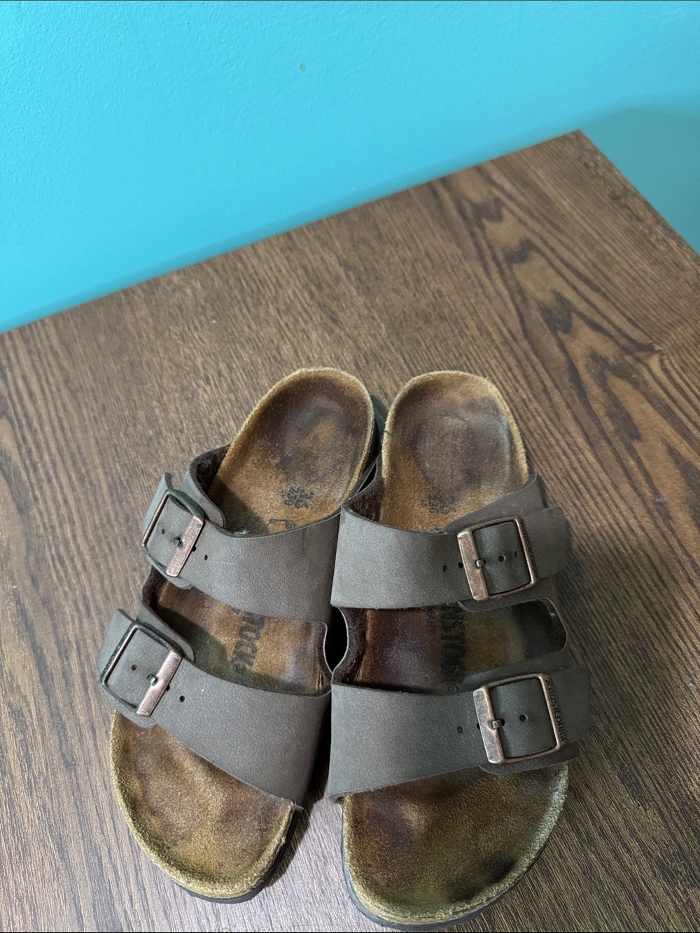 Birkenstock Classic Double-Strap Brown Slide Sandals